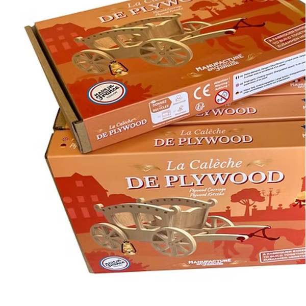 Jouet en bois à construire MANUFACTURE EN FAMILLE La Calèche de Plywood DIY