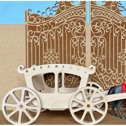 Jouet en bois à construire MANUFACTURE EN FAMILLE La Calèche de Plywood DIY