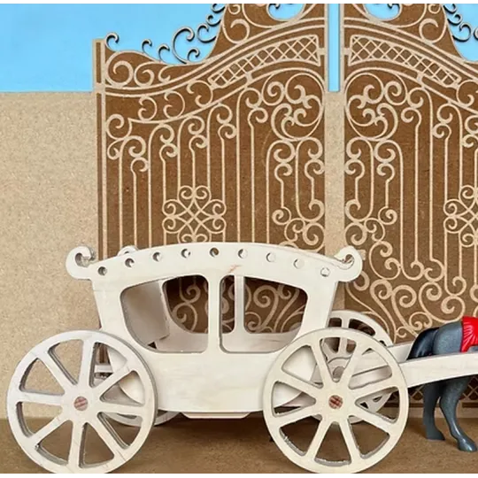 Jouet en bois à construire MANUFACTURE EN FAMILLE La Calèche de Plywood DIY
