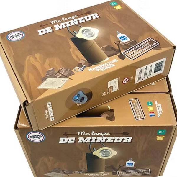 Jouet en bois à construire MANUFACTURE EN FAMILLE Ma lampe de mineur DIY