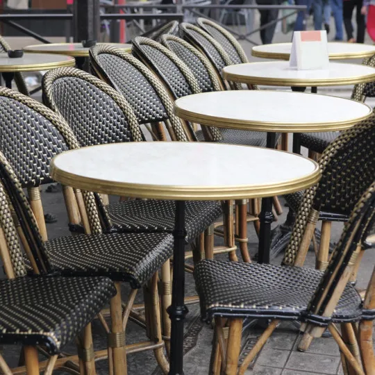 Table bistrot plateau rond stratifié - 30 coloris 2 tailles 2 finitions