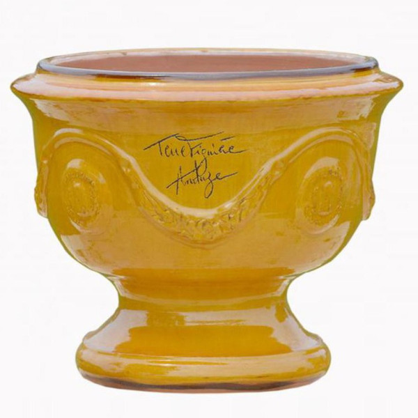 Vase coupe Anduze TERRE FIGUIERE jaune miel