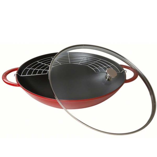 Wok en fonte Staub 37cm - 3 coloris