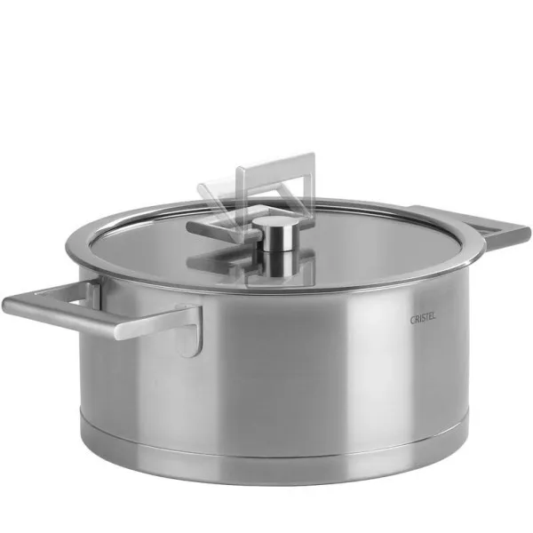 Faitout Cristel Strate en inox avec couvercle induction - 5 tailles