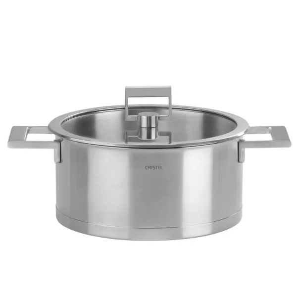 Faitout Cristel Strate en inox avec couvercle induction - 5 tailles