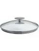Set de 3 couvercles Cristel Platine inox verre