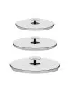 Set de 3 couvercles Cristel Graphite 16-18-20cm