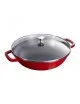Wok en fonte STAUB 30cm - 6 coloris
