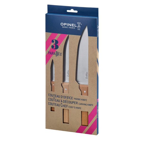 Coffret 3 couteaux Trio Parallèle Opinel