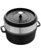 Cocotte Staub 26cm en fonte avec panier vapeur - 6 coloris
