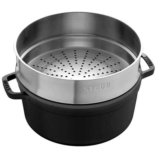 Cocotte 26cm panier vapeur STAUB - 5 coloris