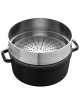 Cocotte Staub 26cm en fonte avec panier vapeur - 6 coloris