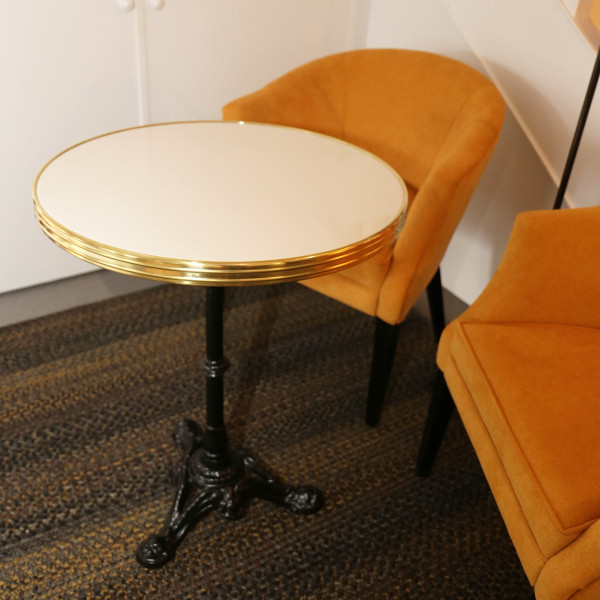 Table de bistrot plateau émaillé - 3 tailles 9 coloris