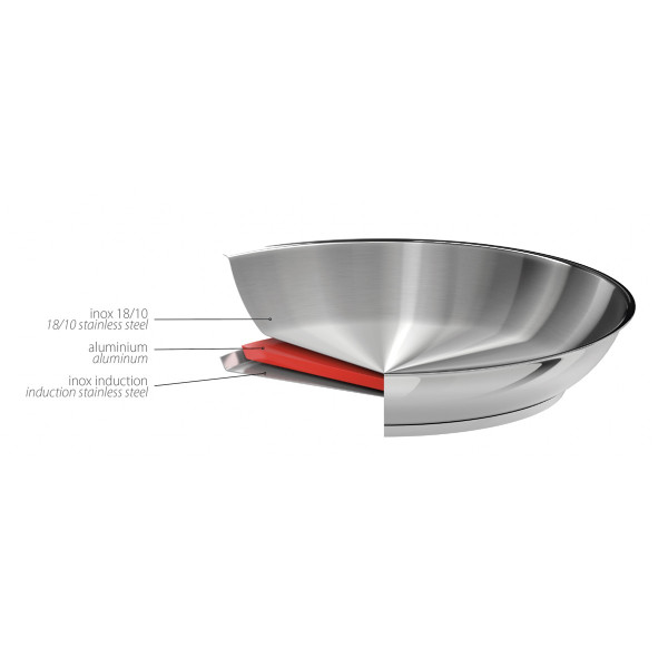 Poêle haute Cristel Mutine amovible inox - 2 tailles