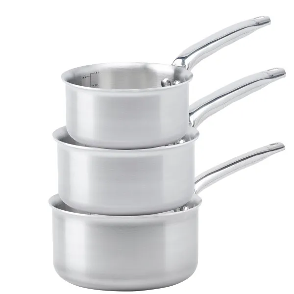 Set batterie de 3 casseroles DE BUYER Alchimy en inox