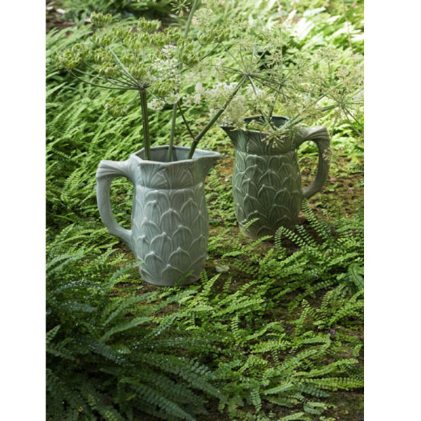 Pichet vase FEUILLE Digoin - 2 coloris