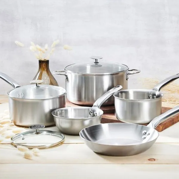 Set batterie 8 pièces DE BUYER Alchimy poêle sauteuse casseroles faitout