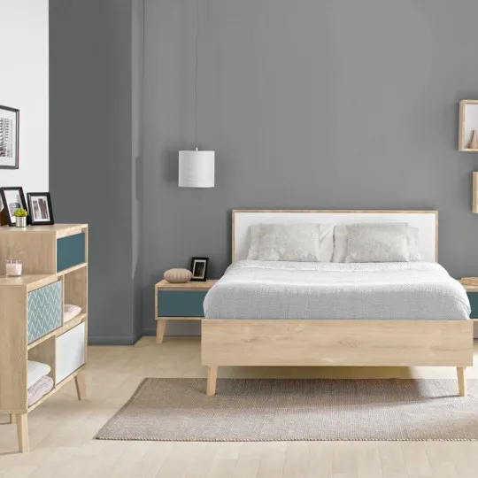 Chambre GAMI Larvik Lit armoire commode bureau