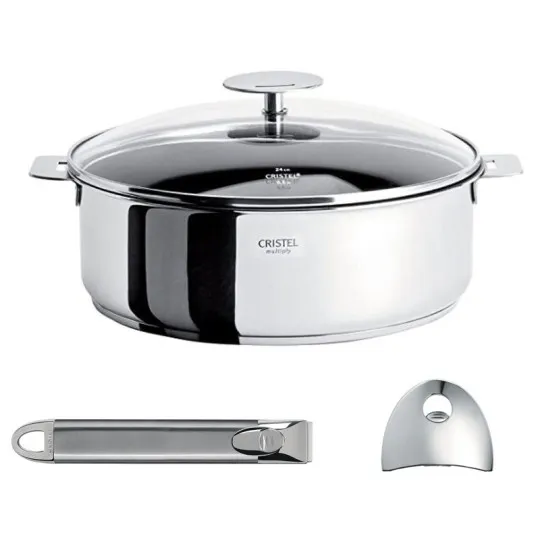 Sauteuse CRISTEL Casteline et accessoires en inox - 4 tailles