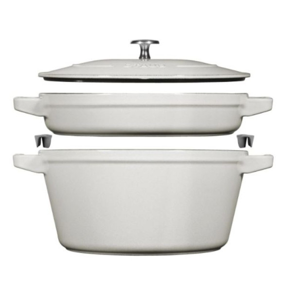 Set empilable Staub 3 pièces cocotte poêle 24cm en fonte