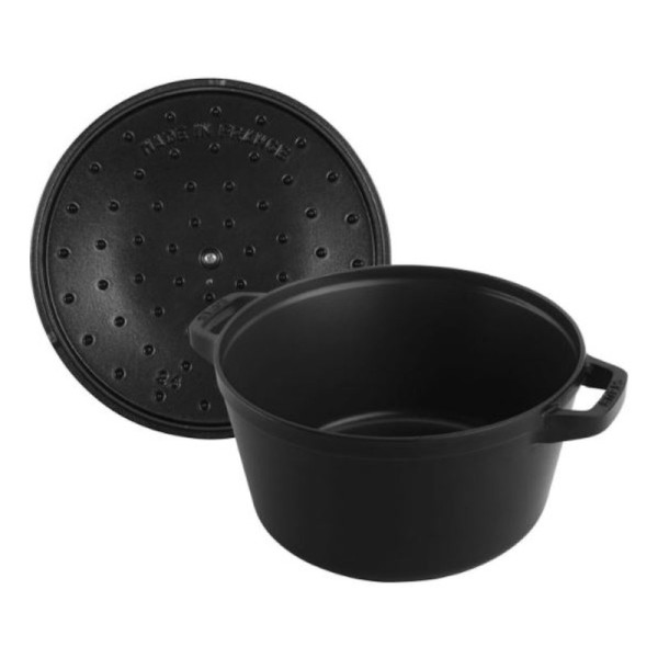 Set empilable STAUB 3 pièces en fonte 24cm cocotte poêle - 3 coloris