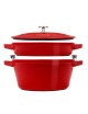 Set empilable 3 pièces Staub 24cm cocotte poêle - 3 coloris