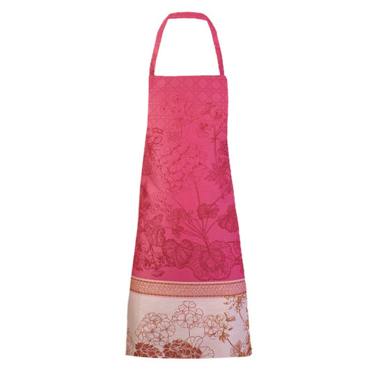 Tablier GARNIER THIEBAUT Géraniums rose antitache