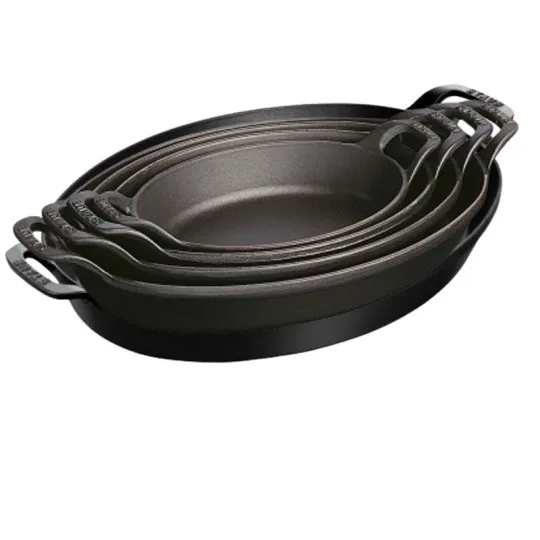 Ensemble Staub 5 plats empilables ovales en fonte