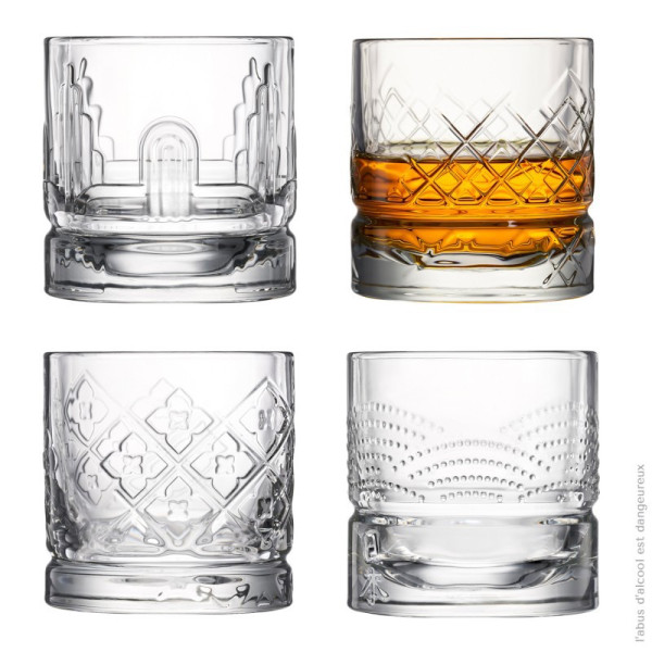 Set de 4 verres à whisky Dandy La Rochère