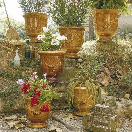 Vase Anduze Terre Figuière émaillé miel - 4 tailles