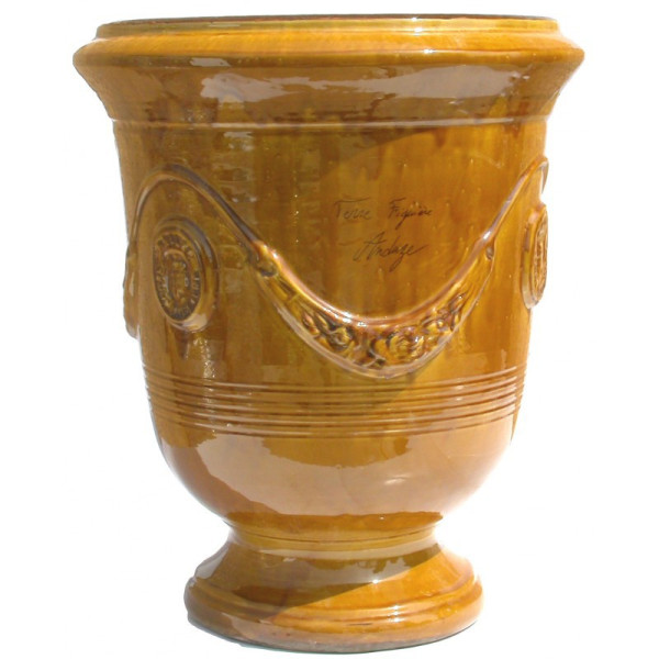 Vase Anduze Terre Figuière émaillé miel - 4 tailles