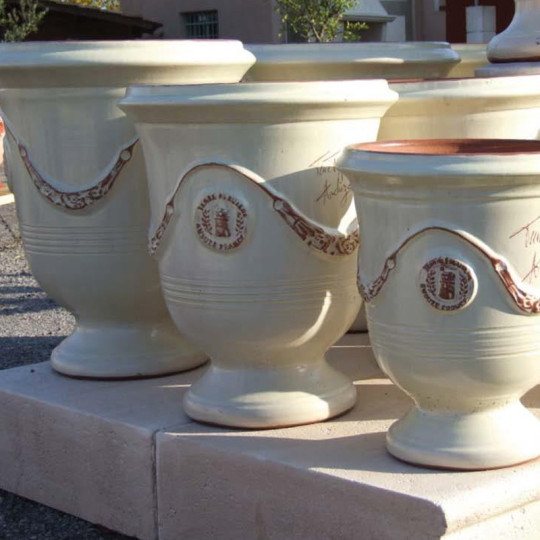 Vase Anduze Terre Figuière émaillé ivoire - 4 tailles