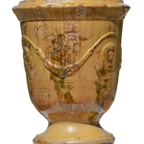 Vase Anduze TERRE FIGUIERE émaillé vieilli Antique - 4 tailles