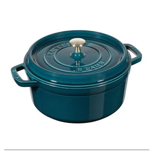 Cocotte en fonte Staub ronde Blue La Mer
