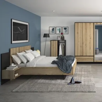 Chambre Gami Mimizan Lit armoire dressing