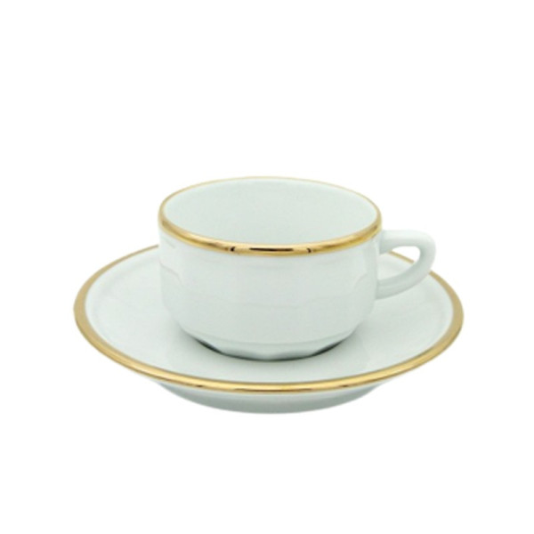 Tasse et soucoupe Apilco Flora - 4 tailles 6 coloris bistro porcelaine