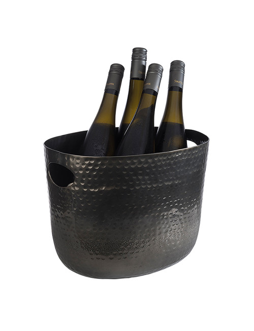Vasque à champagne noire martelée 7L Matfer