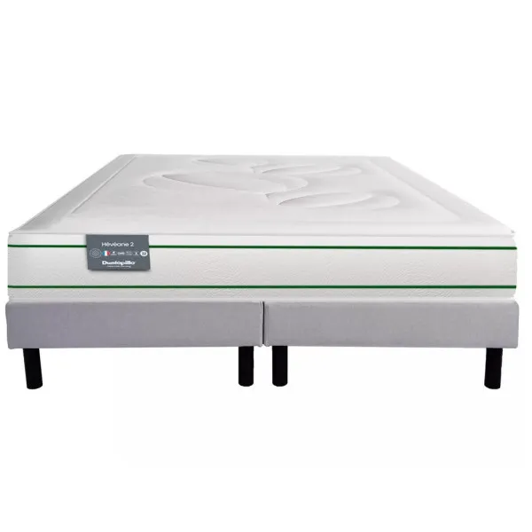 Ensemble Heveane DUNLOPILLO matelas sommier lattes fixes - 8 tailles