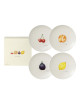 Coffret 4 Assiettes Saisons fruits Degrenne