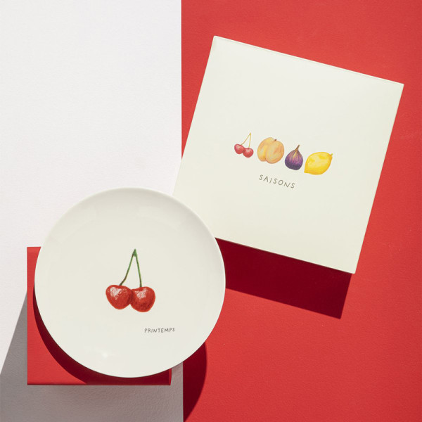 Coffret 4 Assiettes Saisons fruits Degrenne