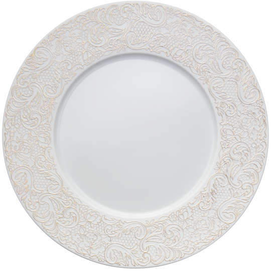 6 Assiettes L Couture DEGRENNE or - 2 tailles