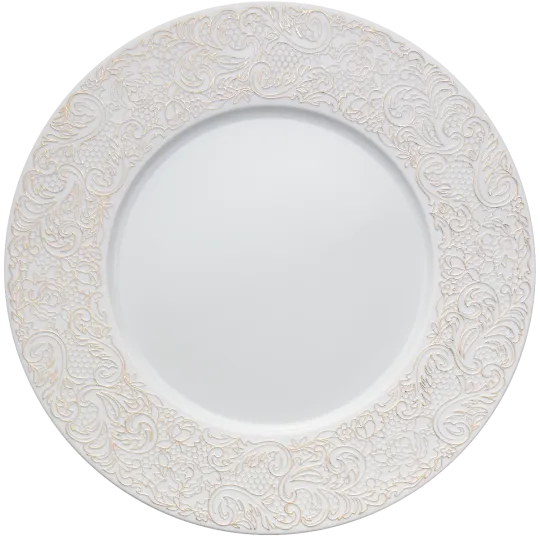 6 Assiettes L Couture DEGRENNE or - 2 tailles