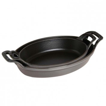 Set 2 plats ovales STAUB - 21 & 24cm - 2 coloris