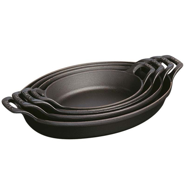 Set Staub de 4 plats empilables Noir mat en fonte