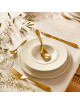 24 couverts Onde Gold Degrenne