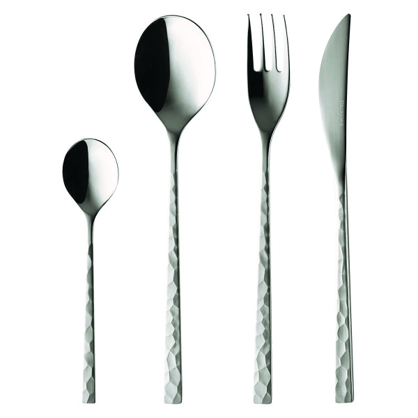 24 couverts Fuse Martelé Inox DEGRENNE