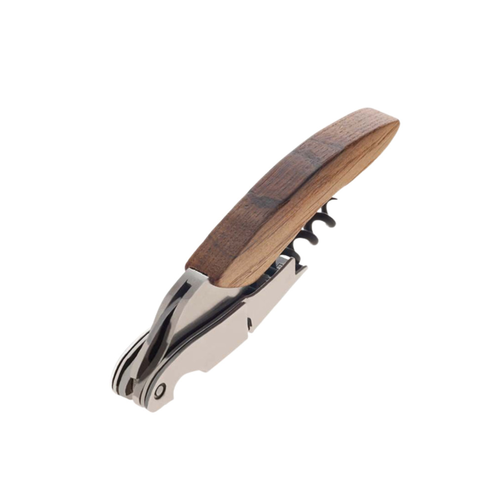 Couteau De Sommelier Bois Et Inox - Tire-bouchon, Lame, Décapsuleur, Coffret