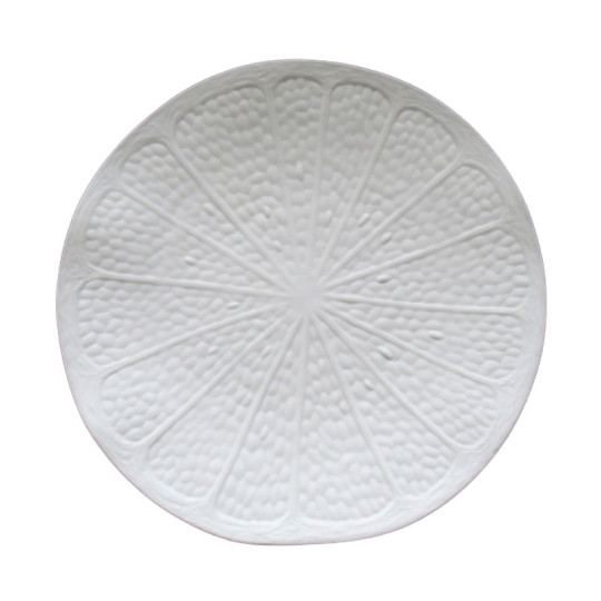 6 assiettes porcelaine Pamplemousse Pergay