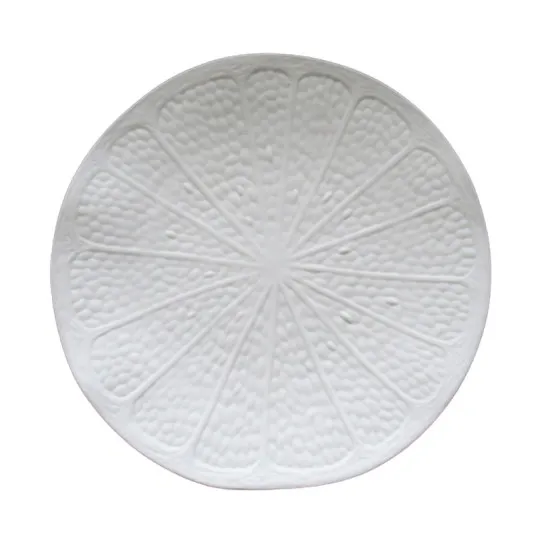 6 assiettes porcelaine Pamplemousse Pergay