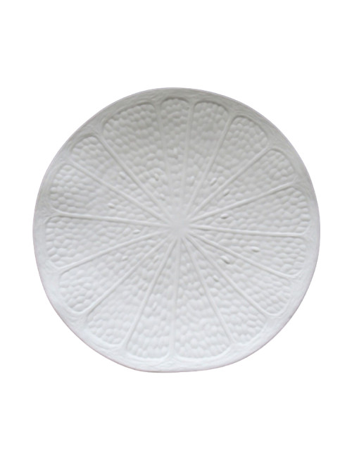6 assiettes porcelaine Pamplemousse Pergay
